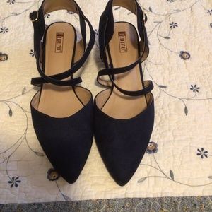 Navy blue dress shoes
